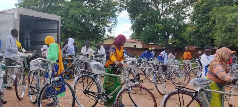 Bicycle distribution ceremony