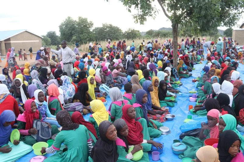 Iftar meal preparation and distribution