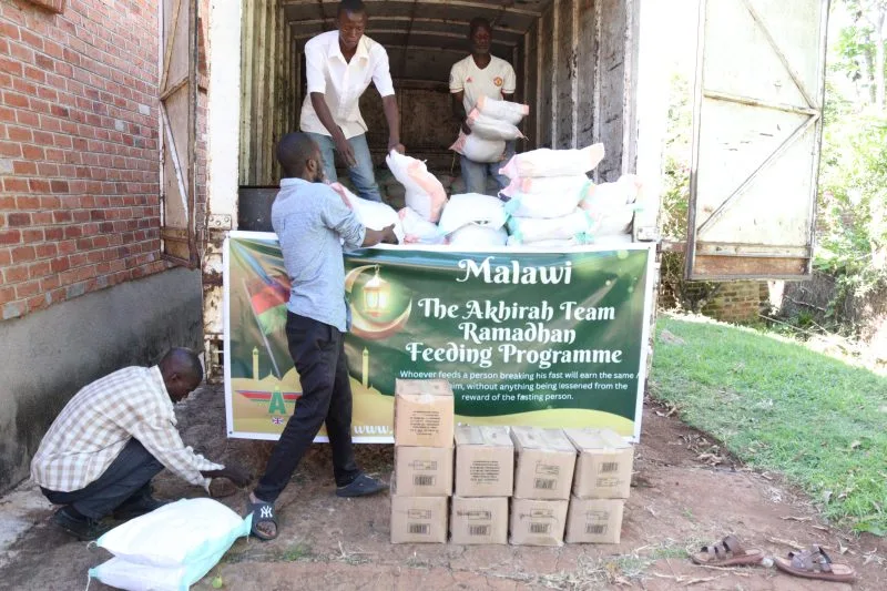 Food pack distribution ceremony